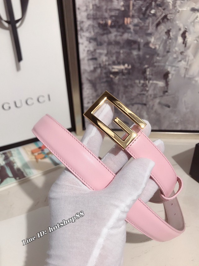 Gucci經典女士皮帶 370717 古奇方扣牛皮腰帶  jjp2042